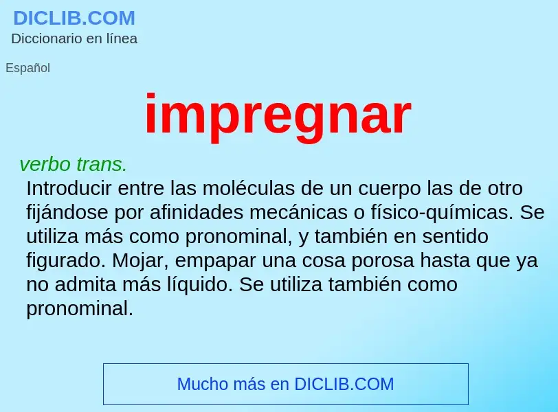 What is impregnar - meaning and definition