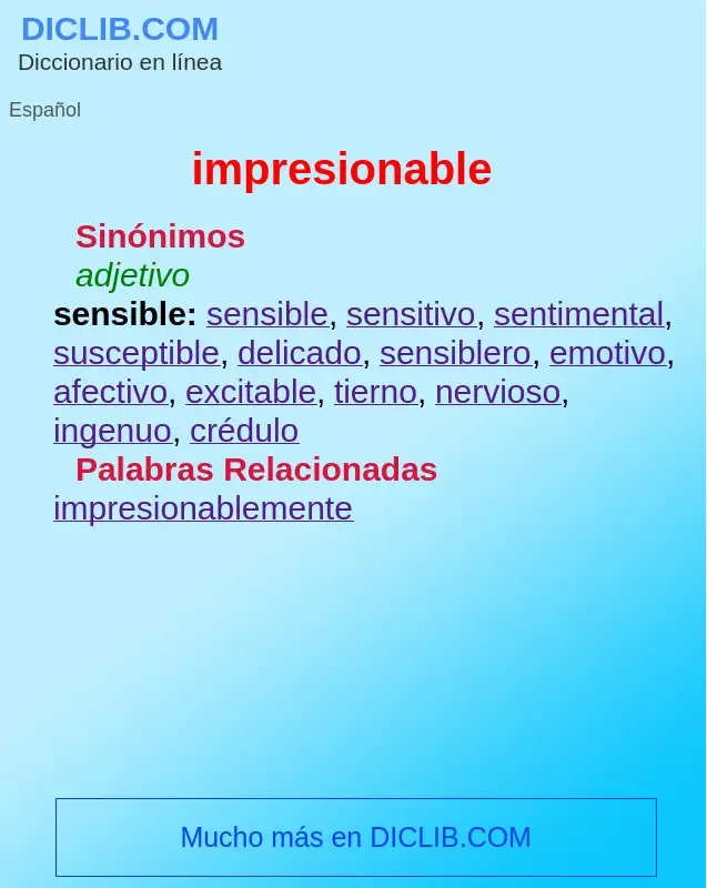 Wat is impresionable - definition