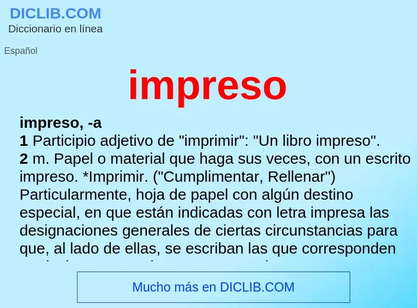 Wat is impreso - definition