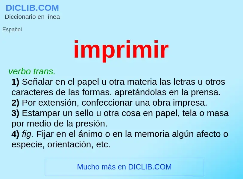 Wat is imprimir - definition