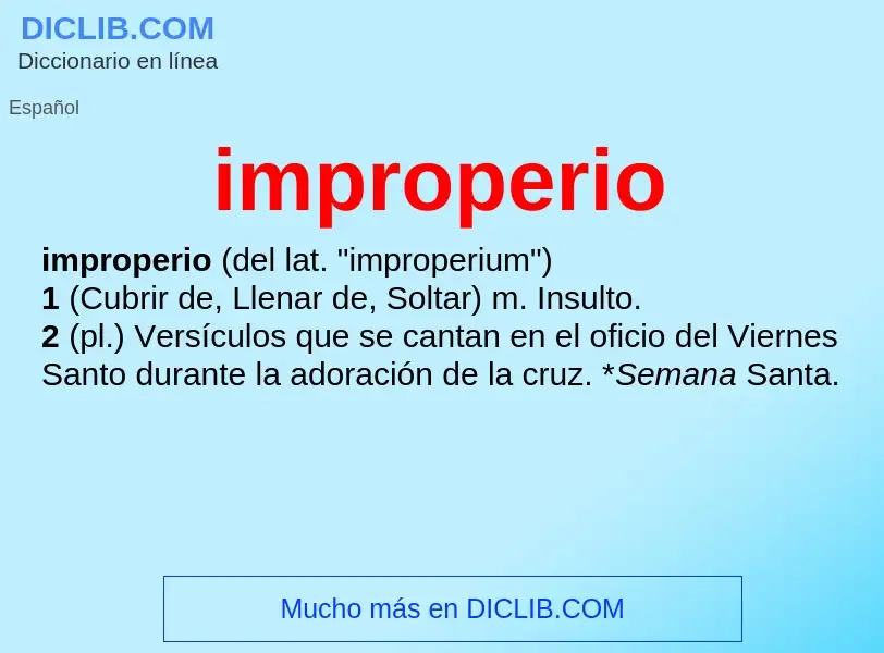 Wat is improperio - definition