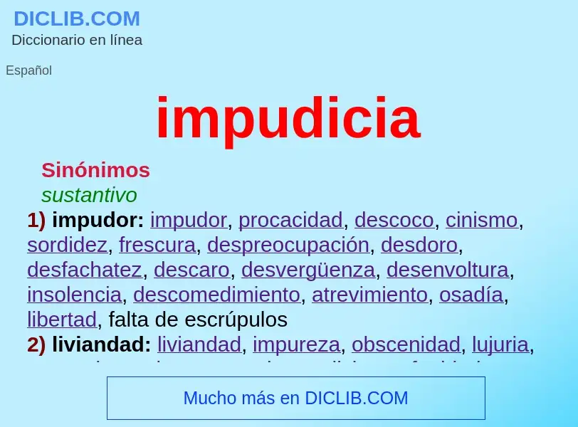 Was ist impudicia - Definition