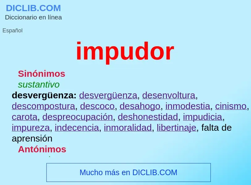 What is impudor - definition