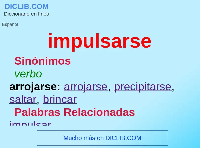 ¿Qué es impulsarse? - significado y definición