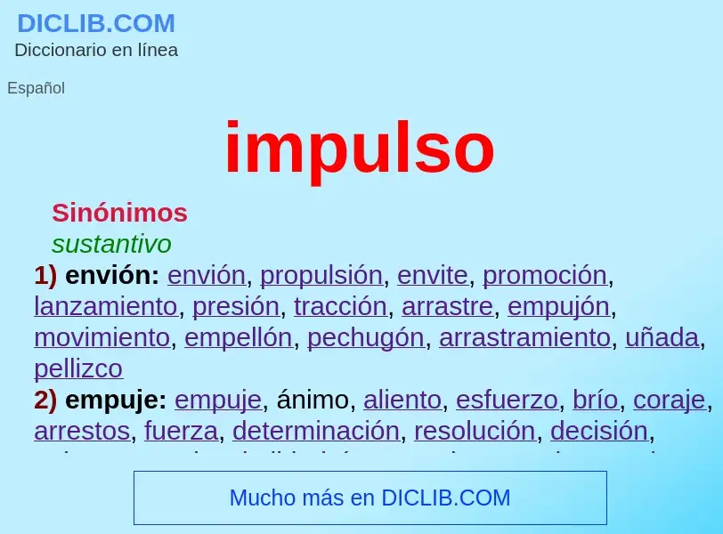 ¿Qué es impulso? - significado y definición