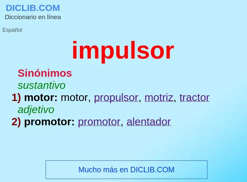 What is impulsor - meaning and definition