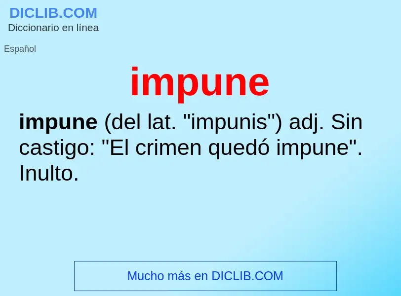 Was ist impune - Definition