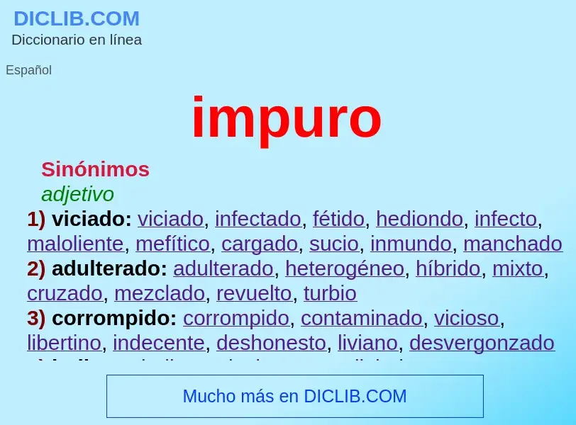 Was ist impuro - Definition