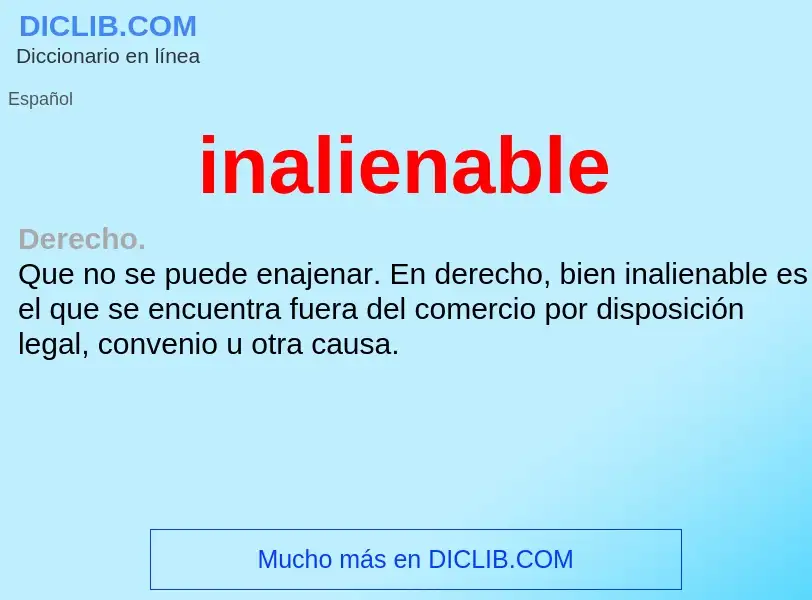 ¿Qué es inalienable? - significado y definición