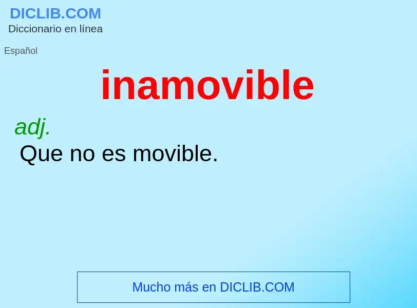 Wat is inamovible - definition