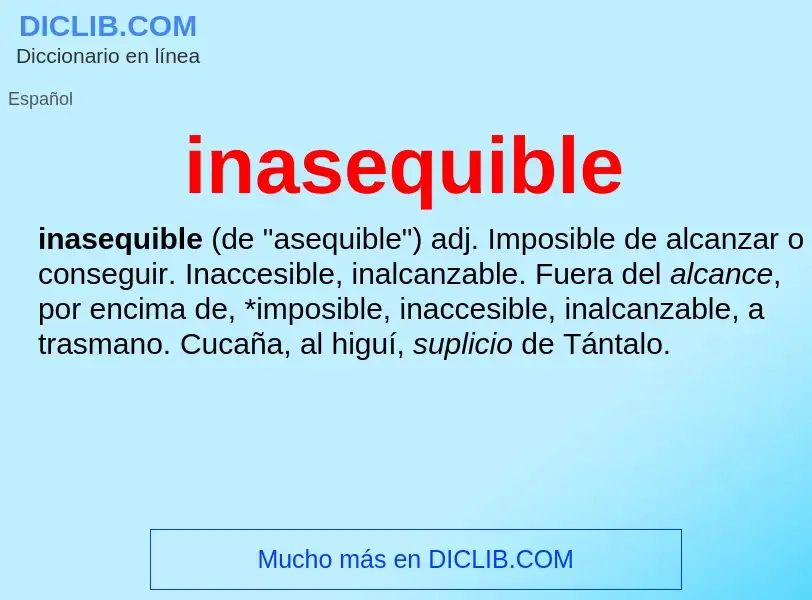 What is inasequible - definition