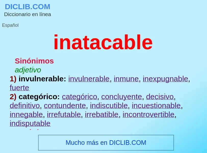 O que é inatacable - definição, significado, conceito