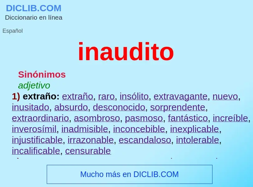 What is inaudito - definition