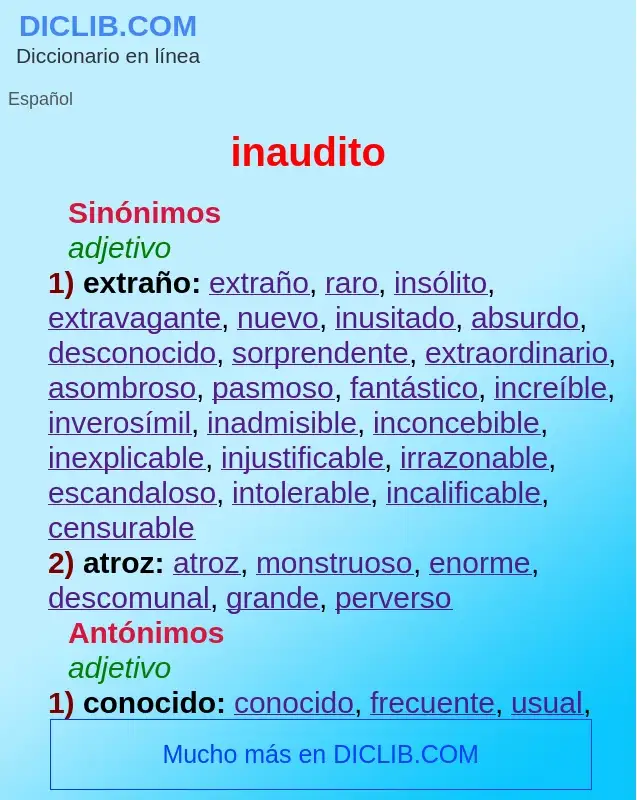 Wat is inaudito - definition