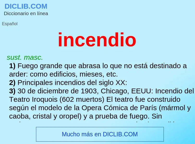 What is incendio - meaning and definition