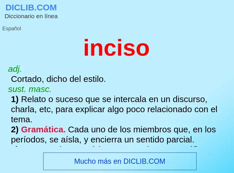 O que é inciso - definição, significado, conceito