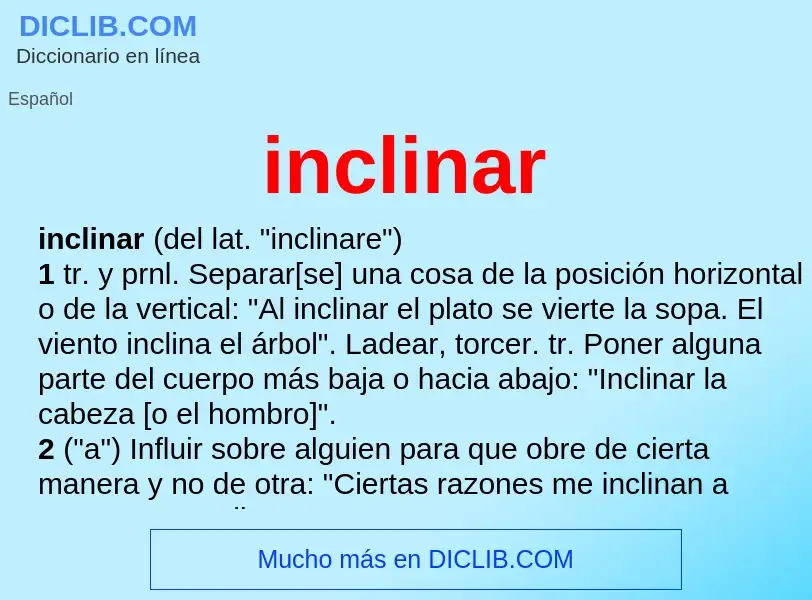 O que é inclinar - definição, significado, conceito