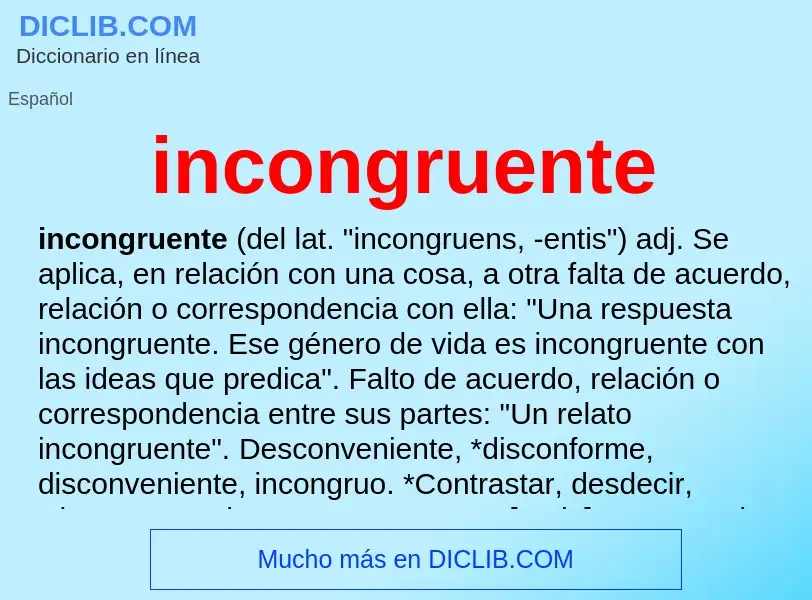 Wat is incongruente - definition