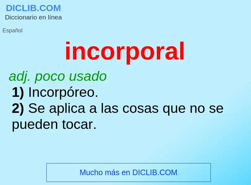 What is incorporal - definition