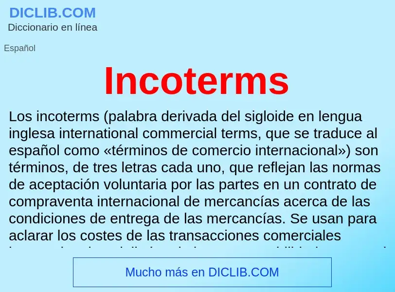 Wat is Incoterms - definition