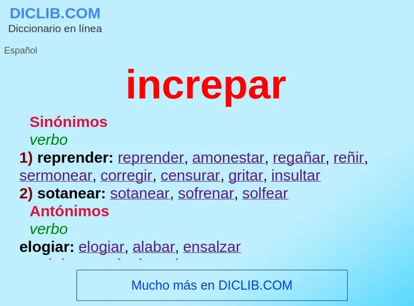 ¿Qué es increpar? - significado y definición