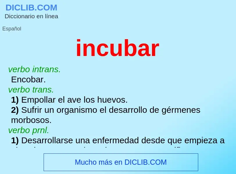 What is incubar - definition