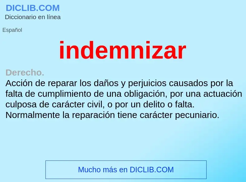 Wat is indemnizar - definition