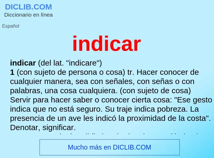 O que é indicar - definição, significado, conceito