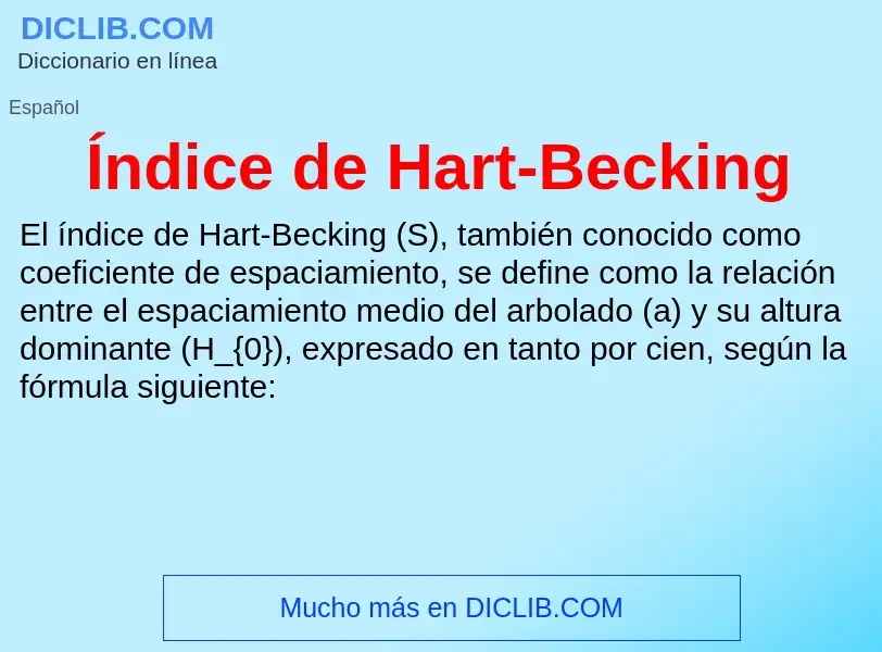 Что такое Índice de Hart-Becking - определение