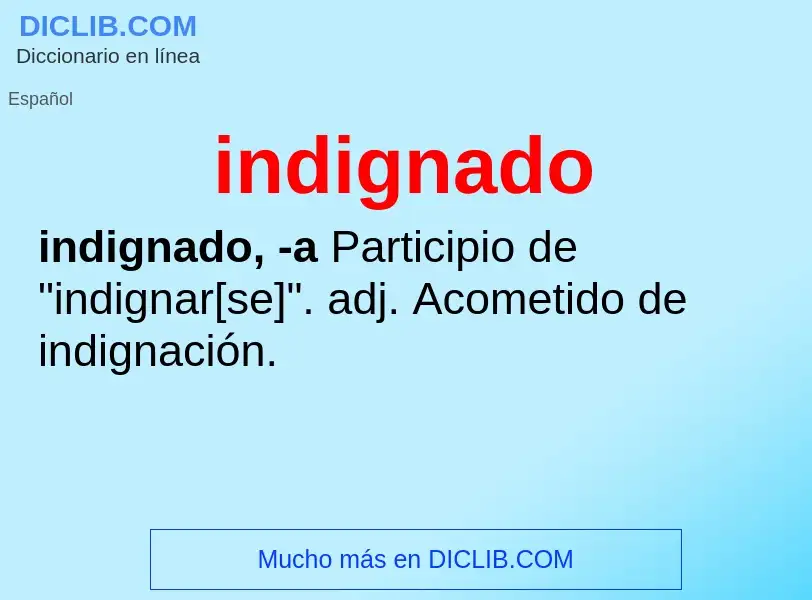 What is indignado - definition