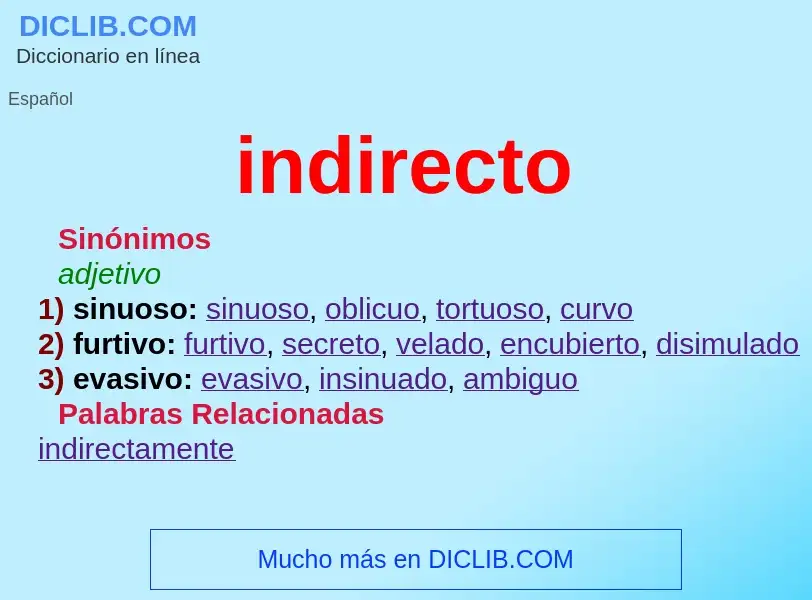 What is indirecto - definition