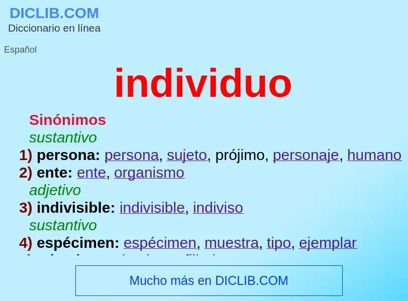 Wat is individuo - definition