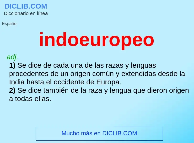 Wat is indoeuropeo - definition