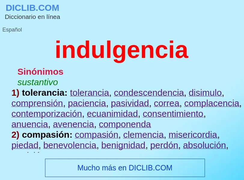 ¿Qué es indulgencia? - significado y definición