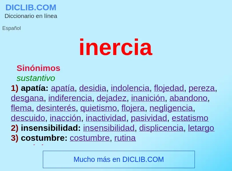 Wat is inercia - definition