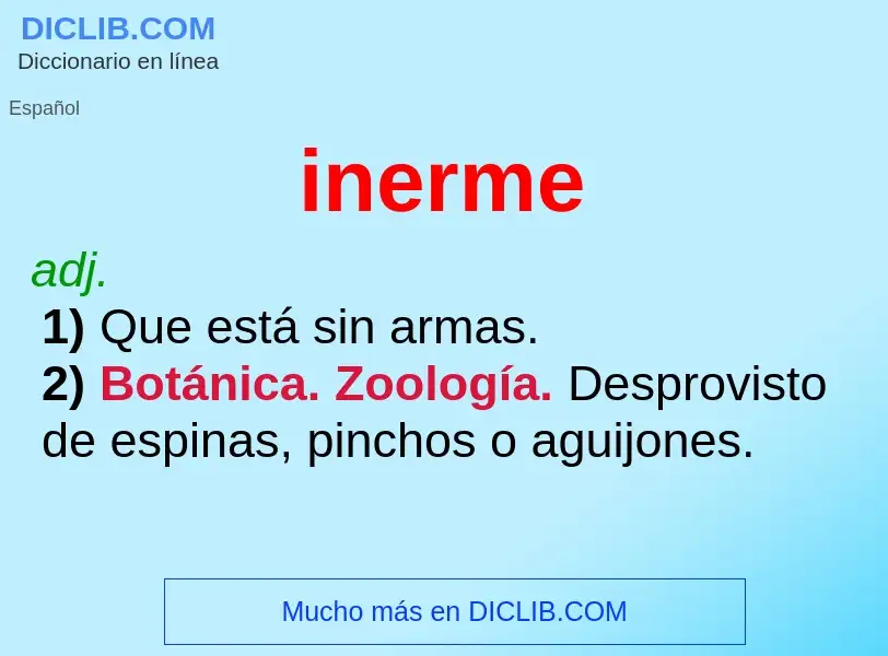 Wat is inerme - definition