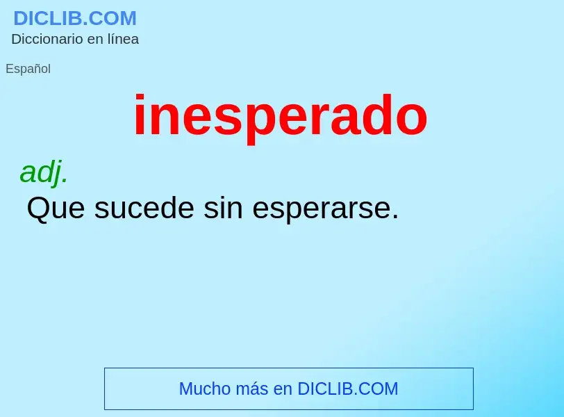 O que é inesperado - definição, significado, conceito