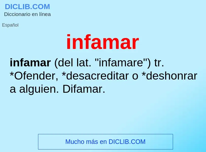 What is infamar - meaning and definition