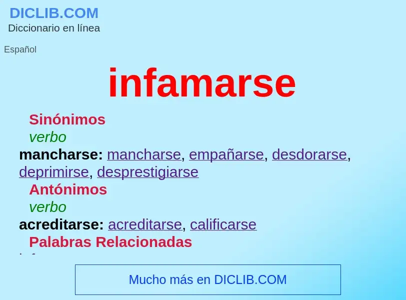 What is infamarse - meaning and definition