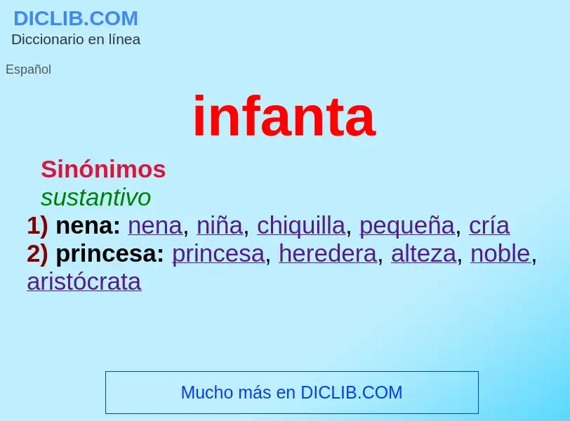 O que é infanta - definição, significado, conceito