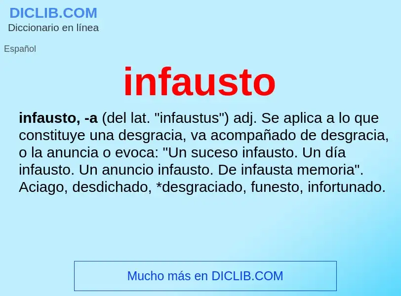 What is infausto - definition