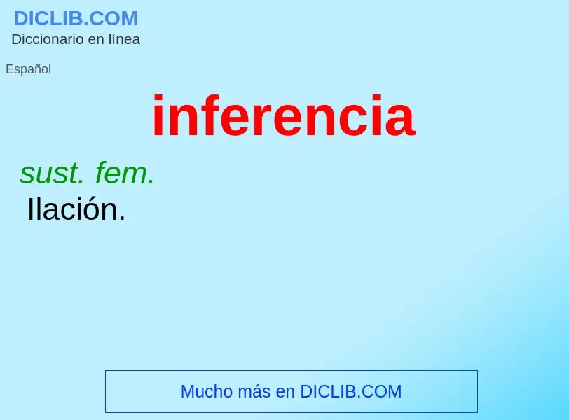 Wat is inferencia - definition