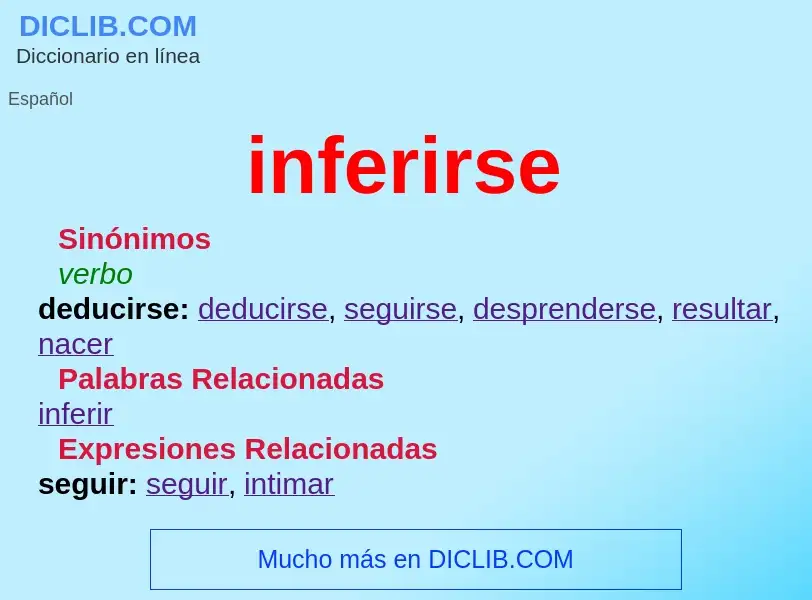 Wat is inferirse - definition