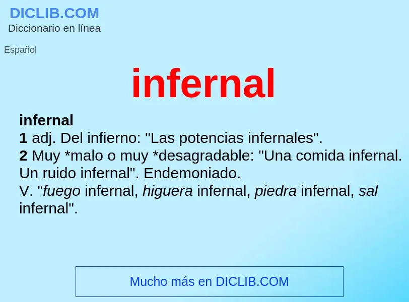 ¿Qué es infernal? - significado y definición