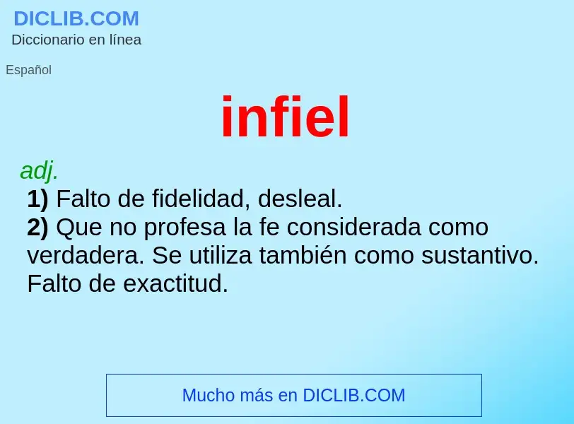 ¿Qué es infiel? - significado y definición