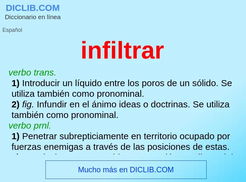 ¿Qué es infiltrar? - significado y definición