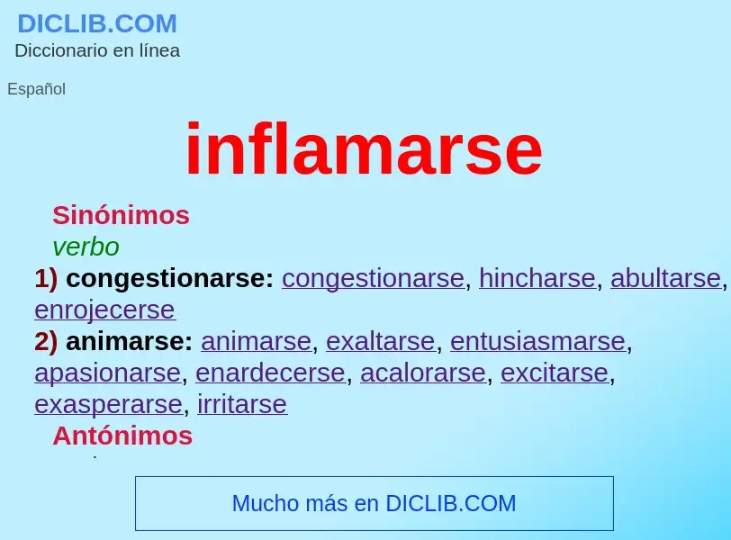 What is inflamarse - meaning and definition