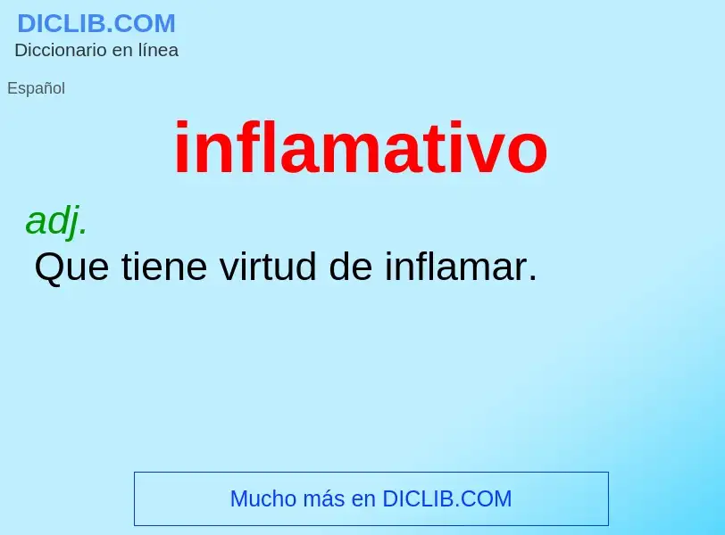 Was ist inflamativo - Definition