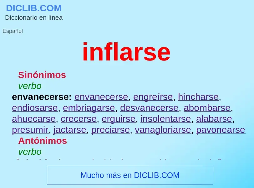 O que é inflarse - definição, significado, conceito