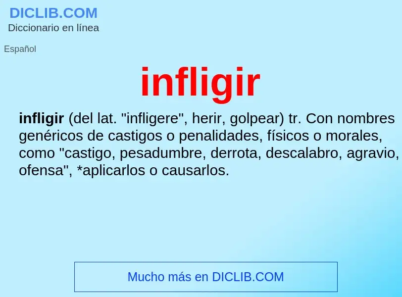 Was ist infligir - Definition